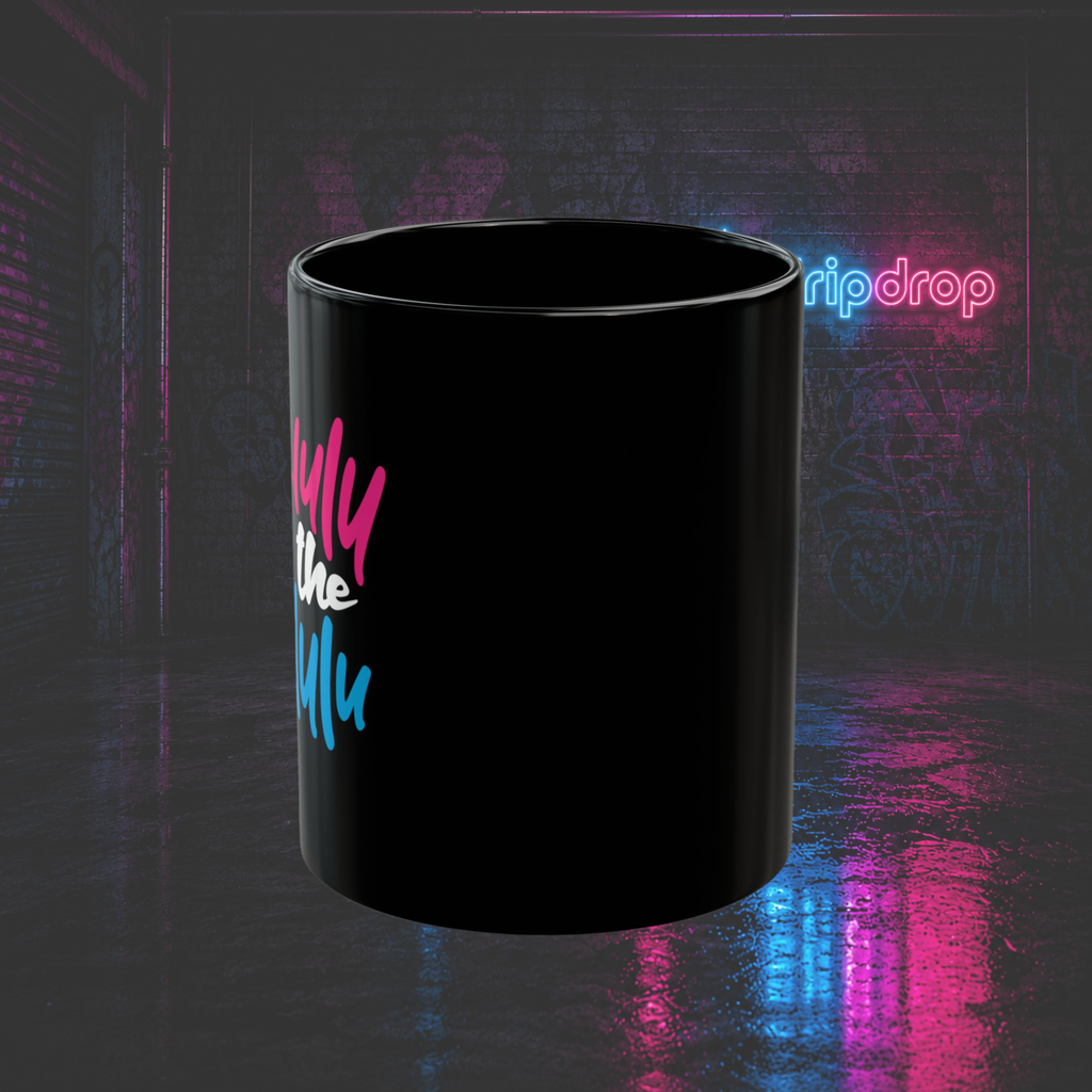 Delulu Is The Solulu™ Black Coffee Mug