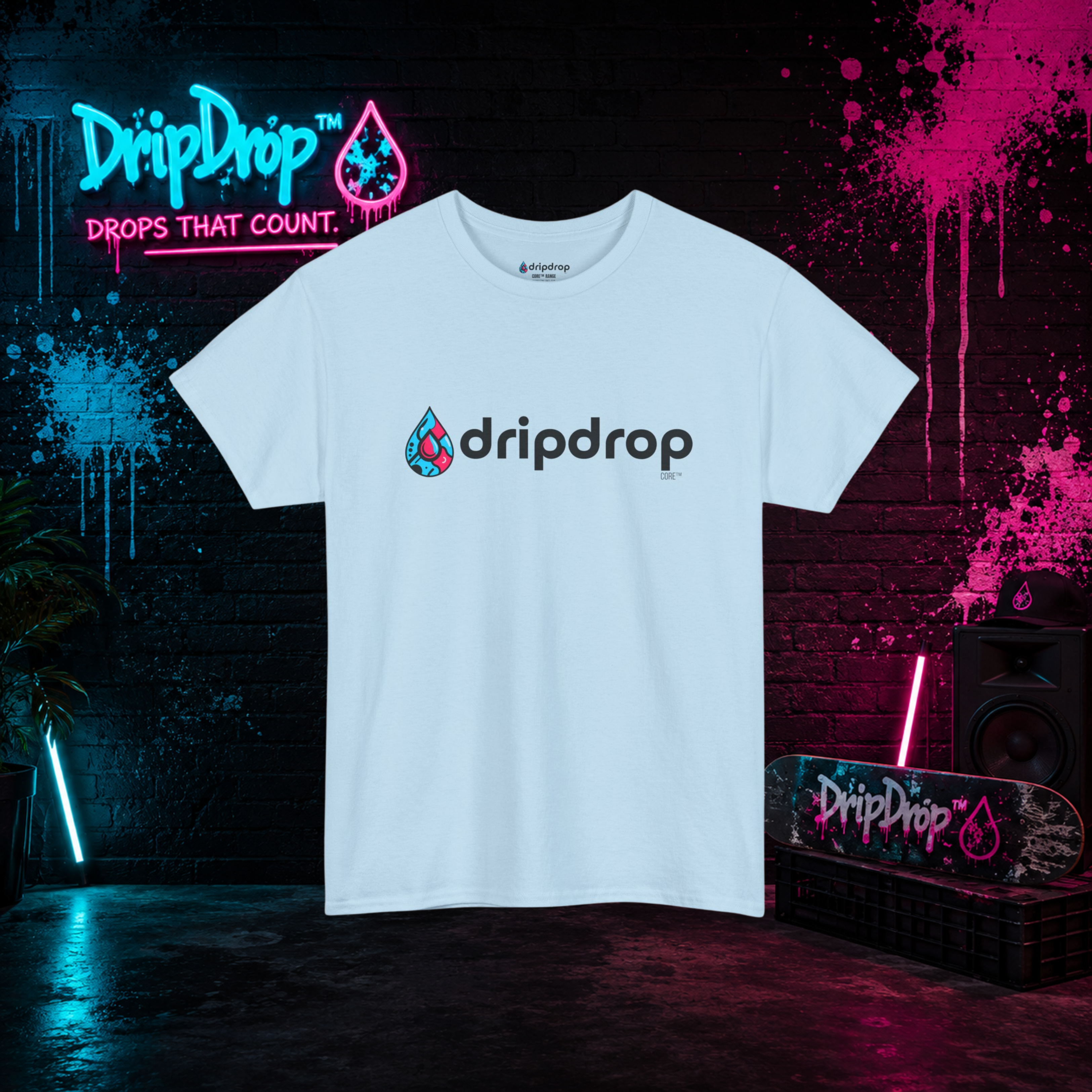 Dripdrop Core™ - Unisex Heavy Cotton 'Light Colour' Tee