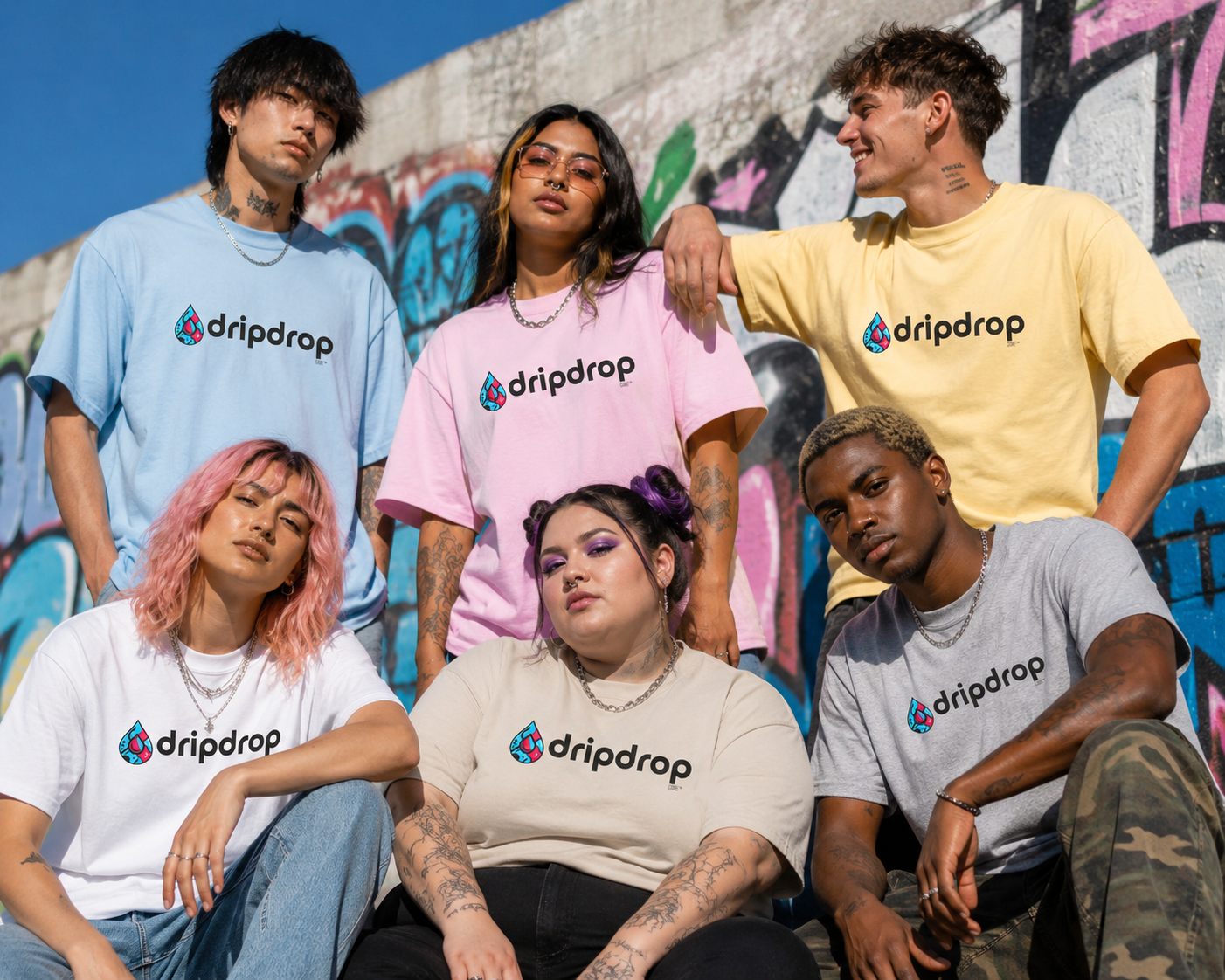 Dripdrop Core™ - Unisex Heavy Cotton 'Light Colour' Tee
