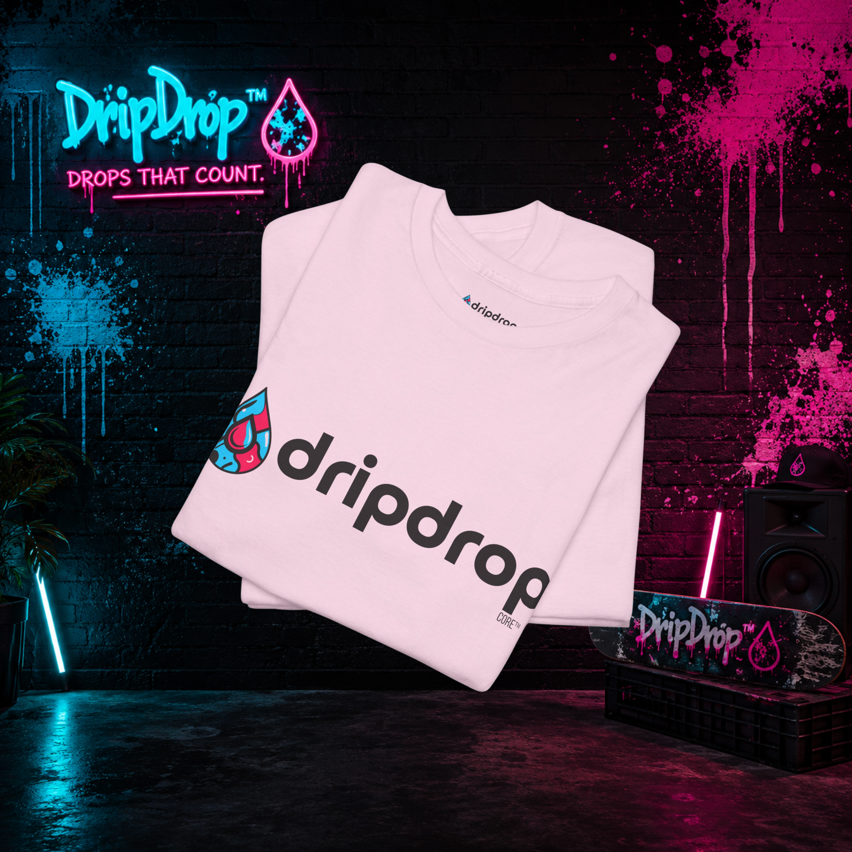 Dripdrop Core™ - Unisex Heavy Cotton 'Light Colour' Tee