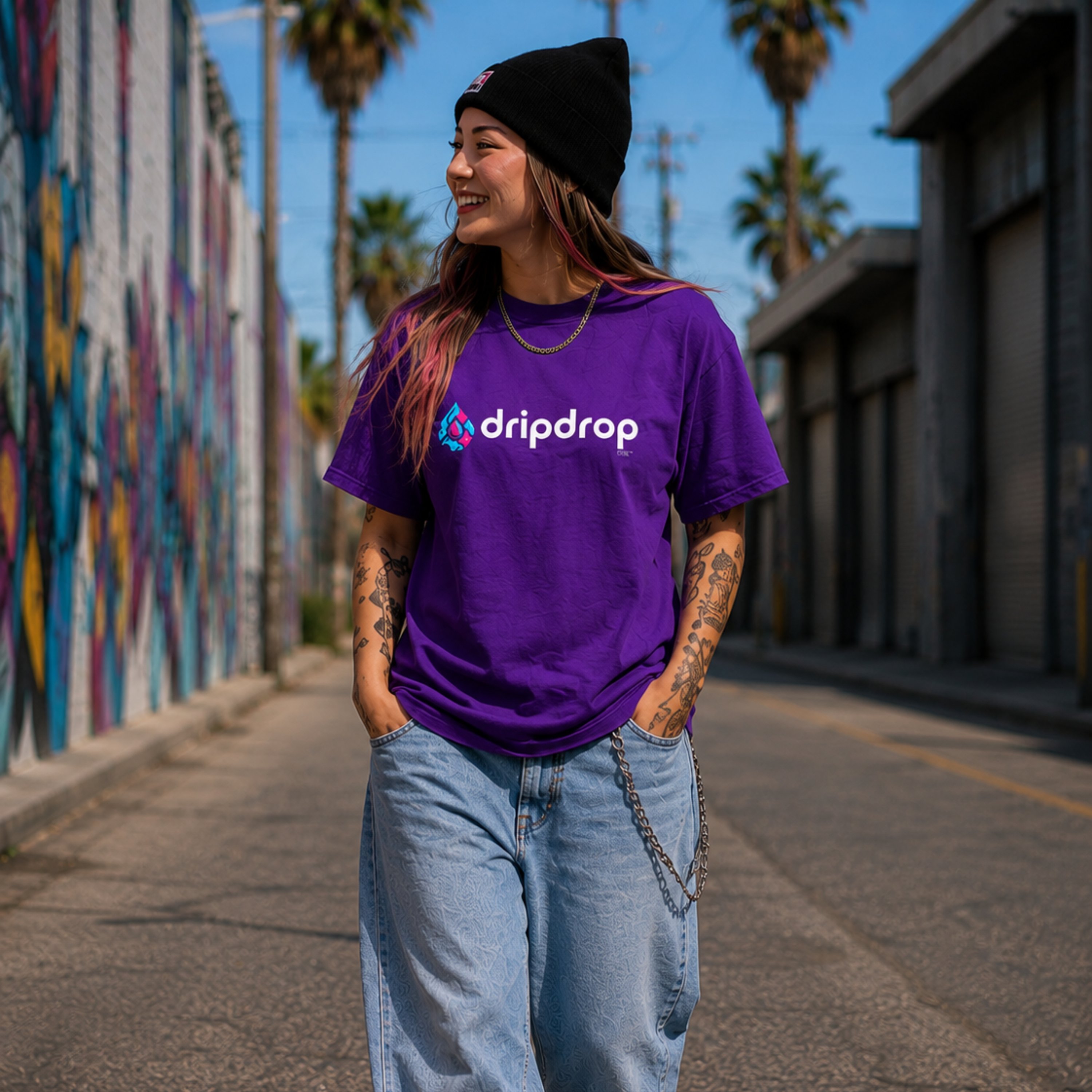 Dripdrop Core™ - Unisex Heavy Cotton 'Dark Colour' Tee