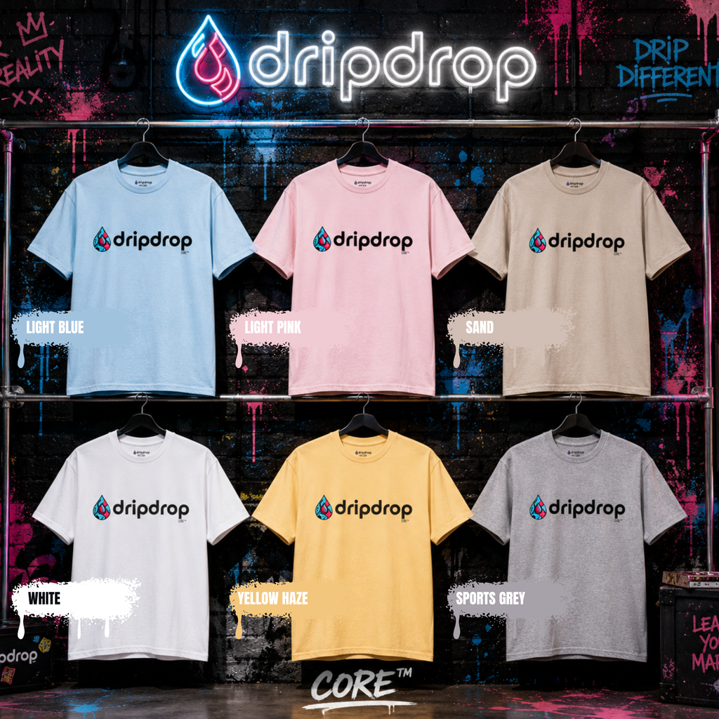 Dripdrop Core™ - Unisex Heavy Cotton 'Light Colour' Tee