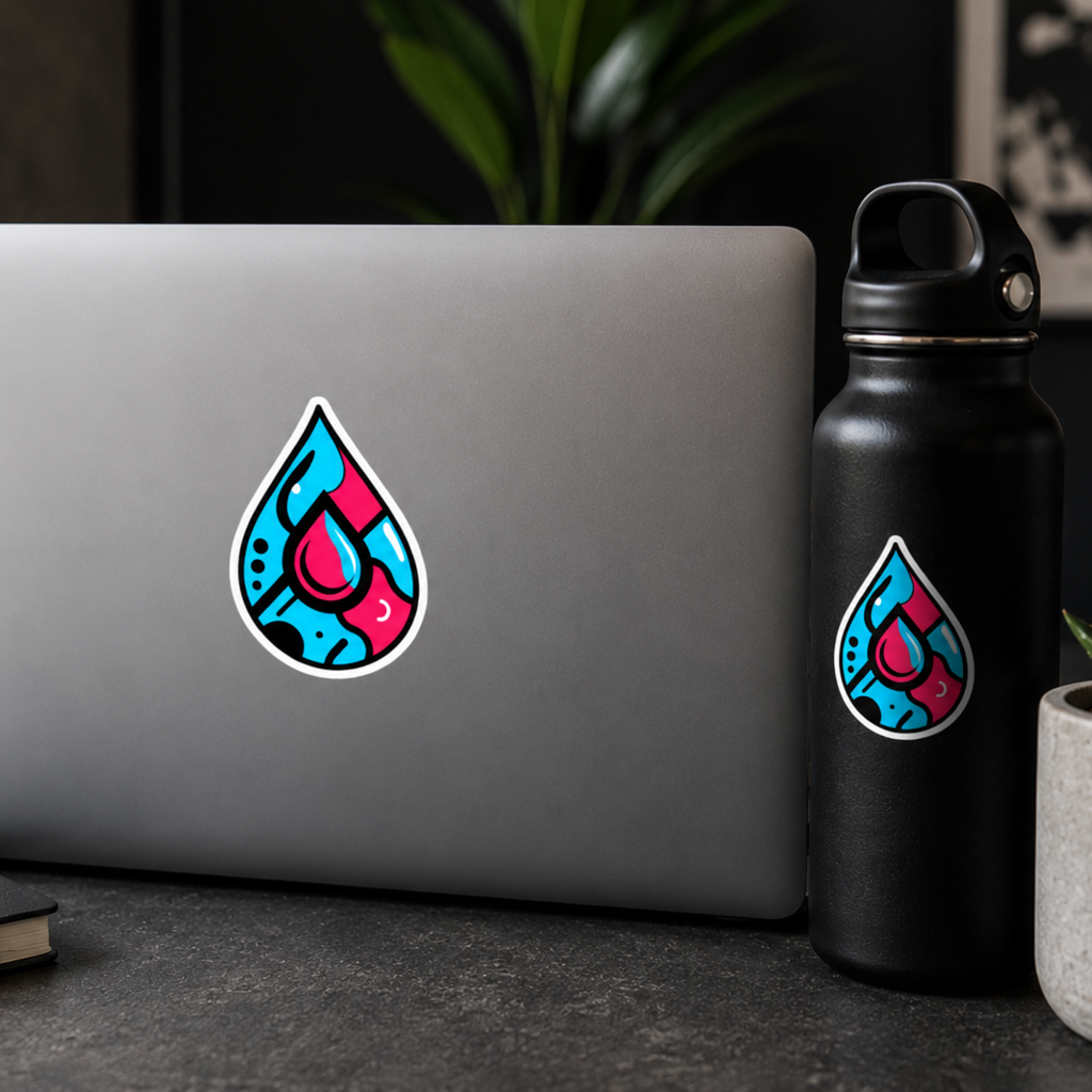 Dripdrop Core™ Sticker - Vinyl Kiss-Cut Stickers