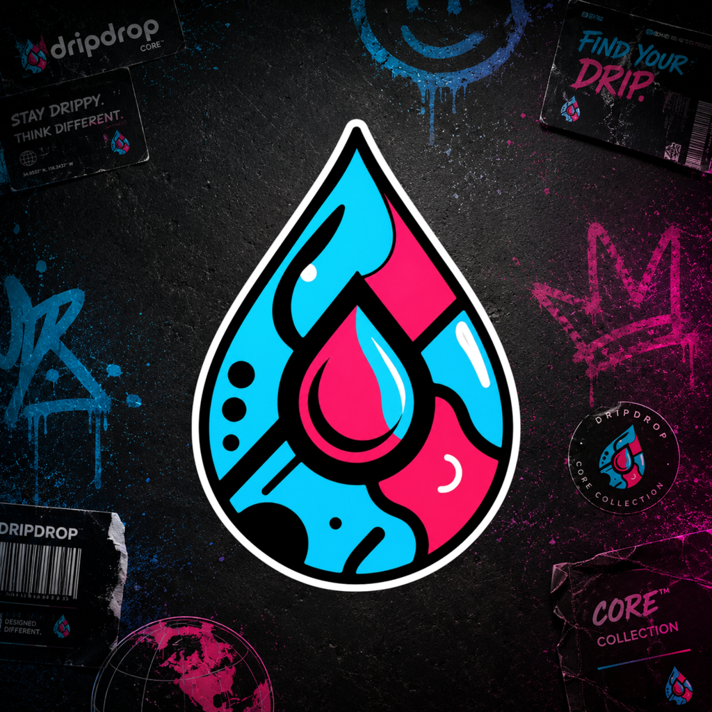 Dripdrop Core™ Sticker - Vinyl Kiss-Cut Stickers