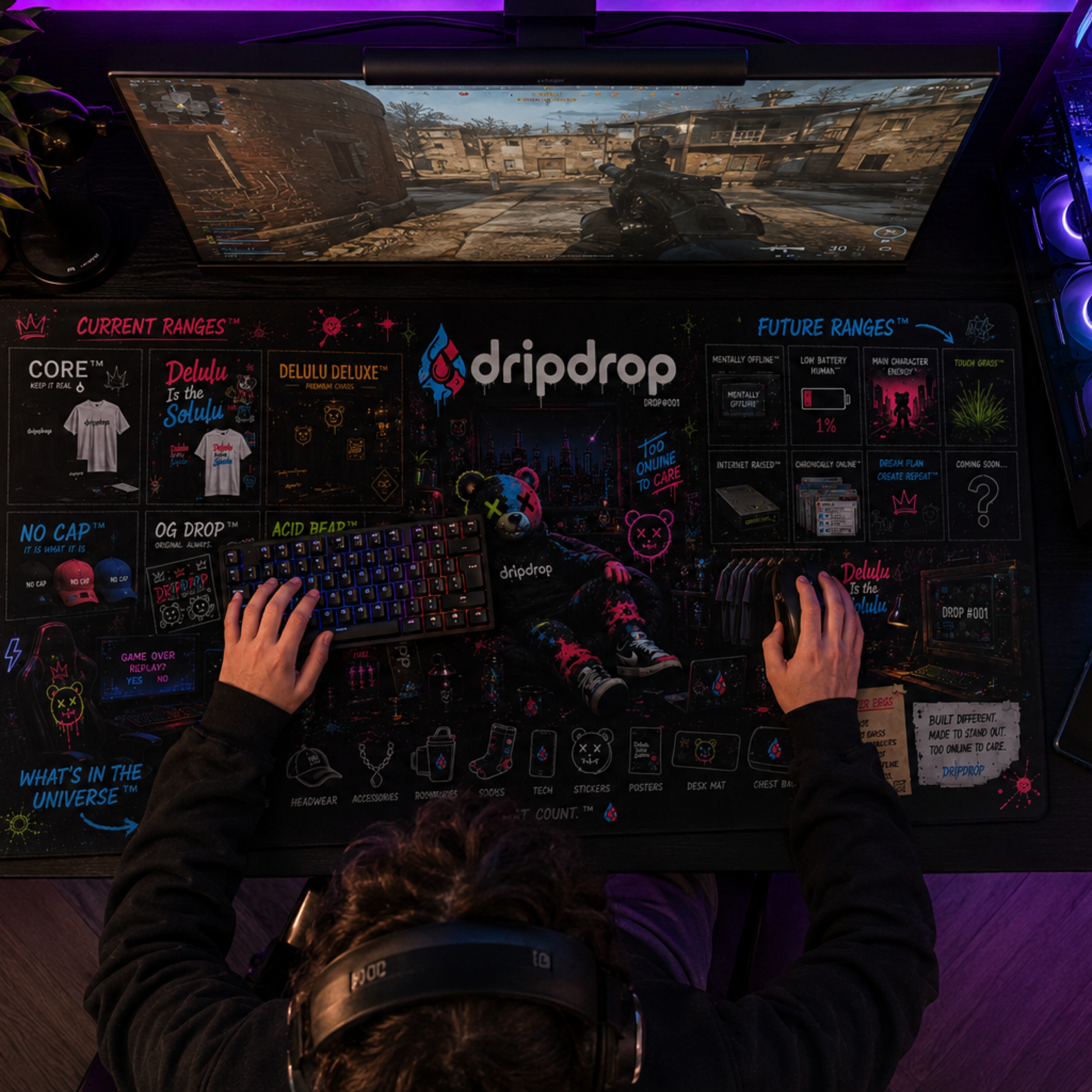 Acid Bear Chaos Desk Mat™