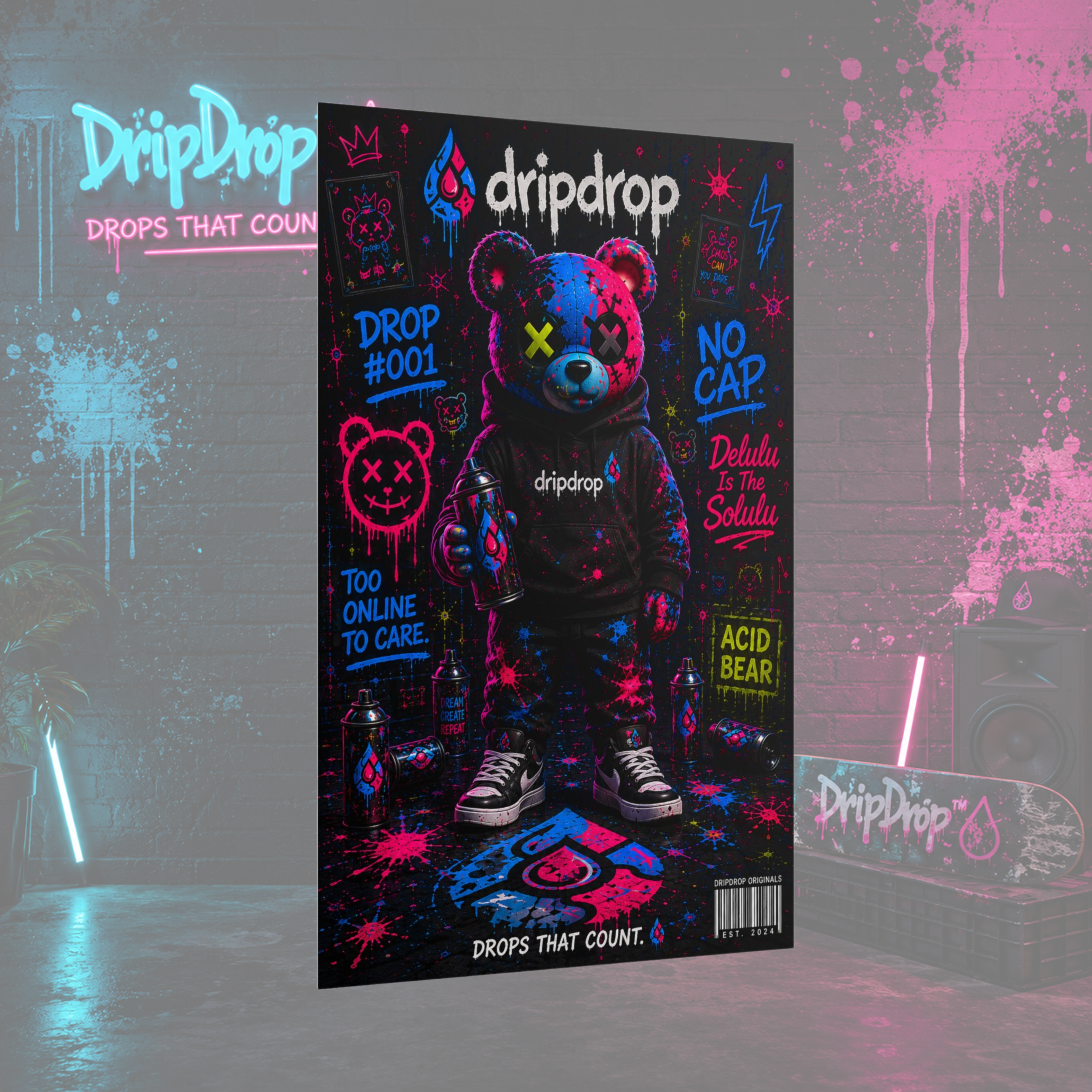 Acid Bear Chaos Poster