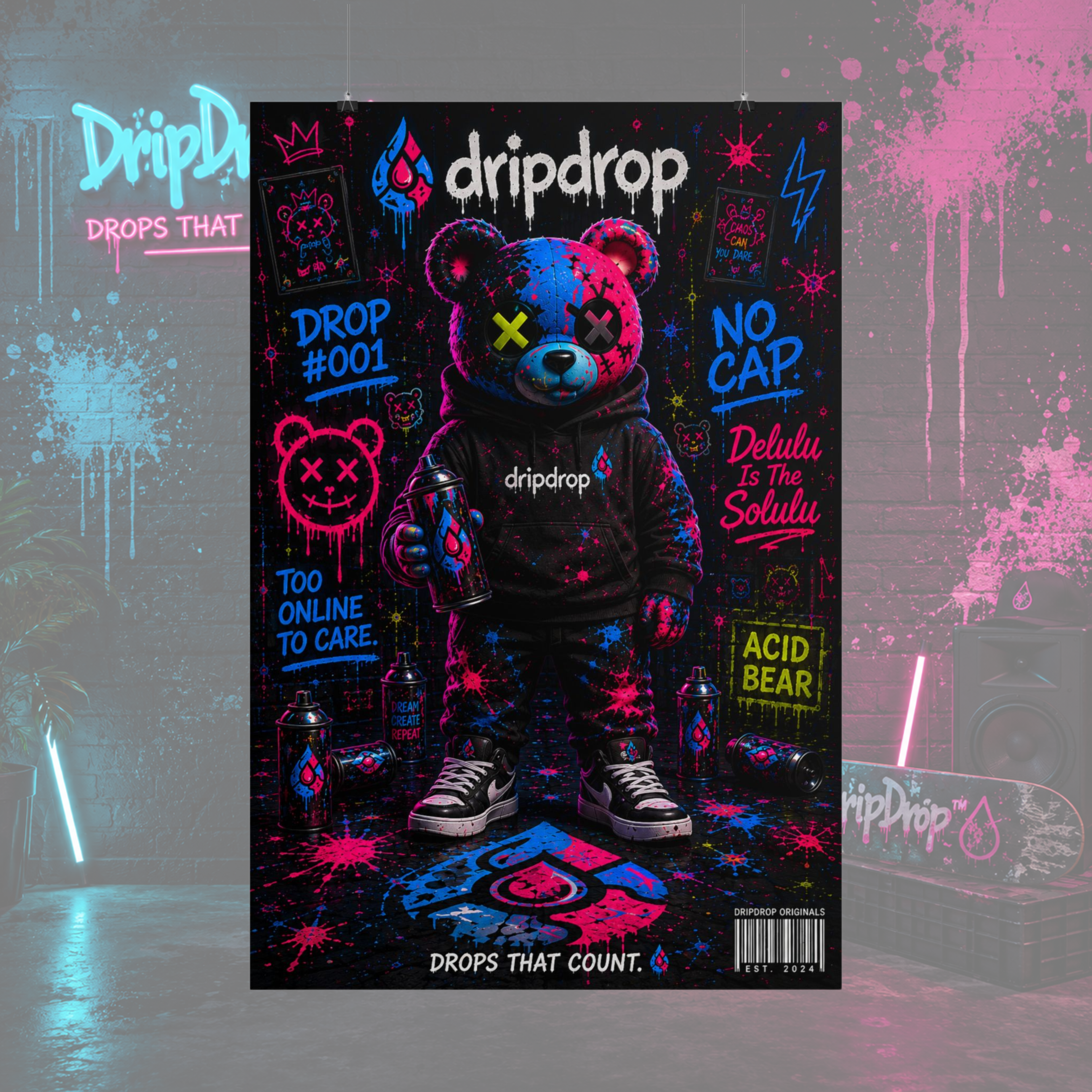 Acid Bear Chaos Poster